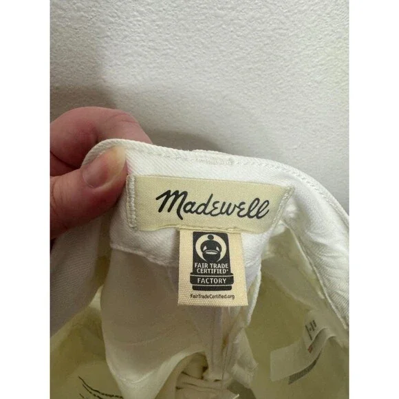 Madewell W28 The Harlow Wide Leg Jean Tile White Cotton Airy Denim Edition NWT - Picture 8 of 14